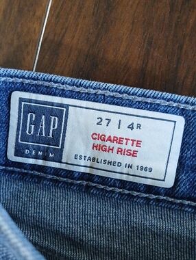 GAP Cigarette High Rise Jeans - Blue